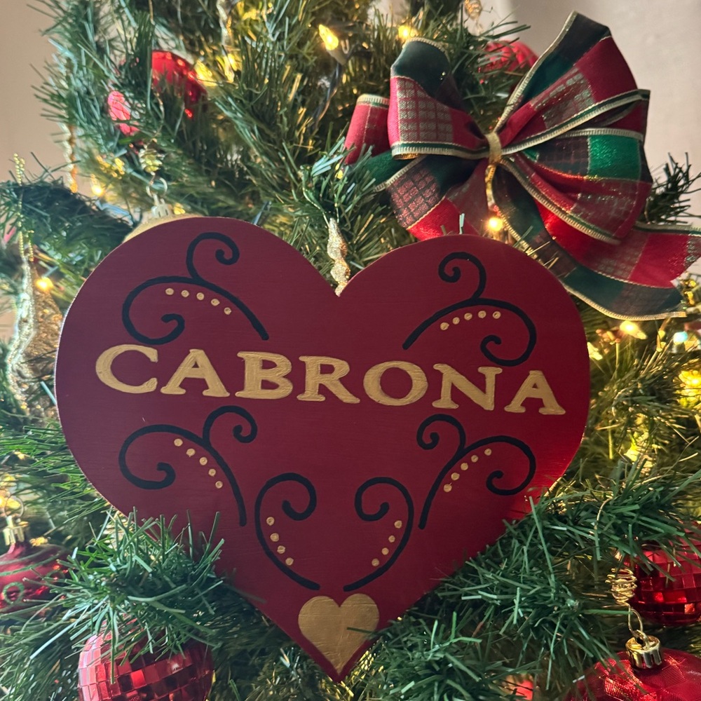 Hand-cut & Hand Painted Wooden Heart Deco ♥️